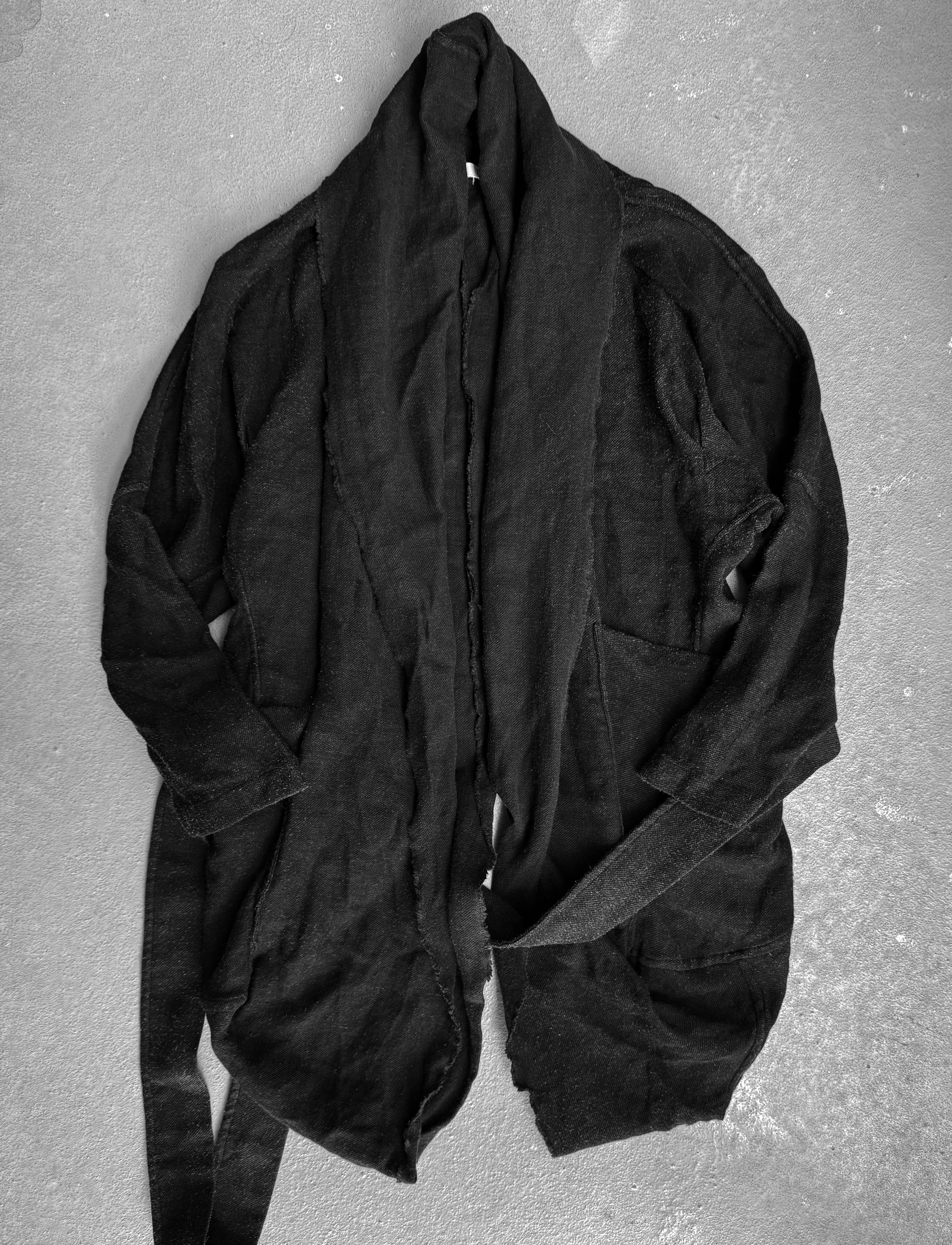 Damir Doma AW10 Black Wool Robe Cardigan | Archive – DRIEW