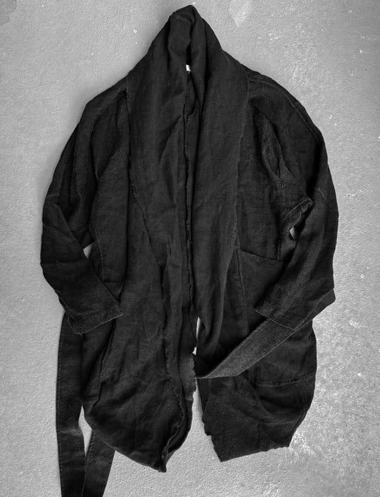 DAMIR DOMA AW10 Black Wool-blend Robe Infinity Cardigan