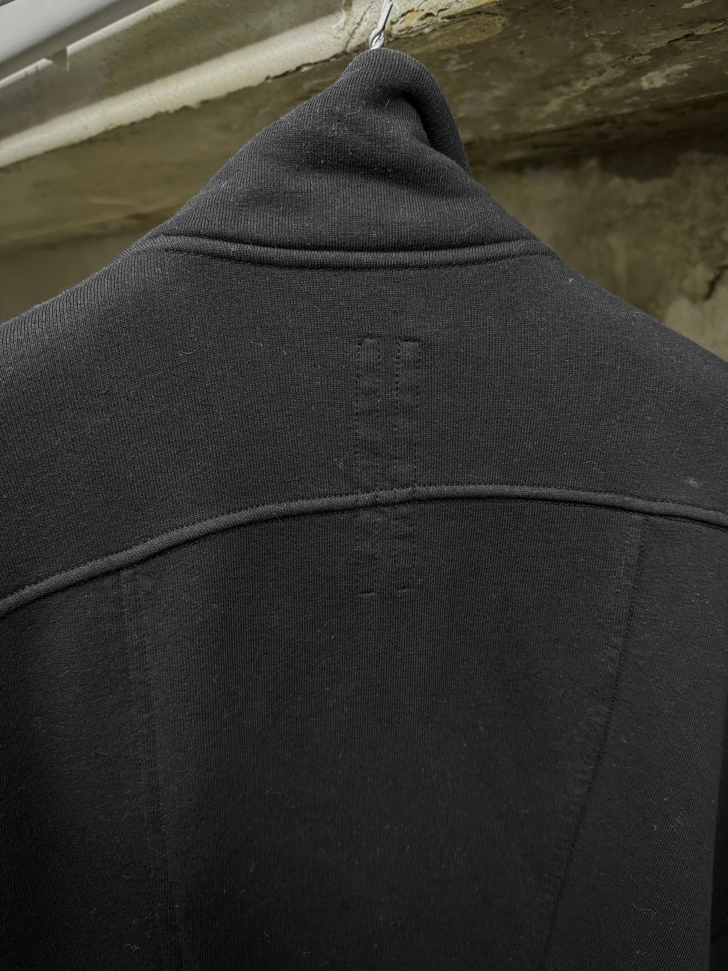 Rick Owens DRKSHDW AW14 "MOODY" Mollino Zip Up Cotton Fleece Sweater detail | DRIEW GARMENTS