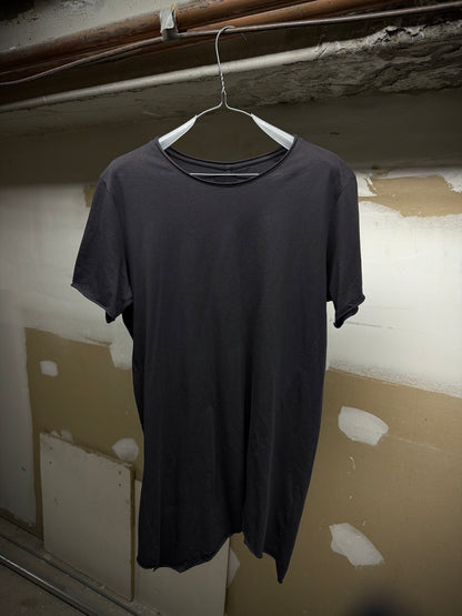 thom/krom 'M TS 105' Grey Asymmetrical Frayed Hem T-shirt | Archive Fashion Toronto