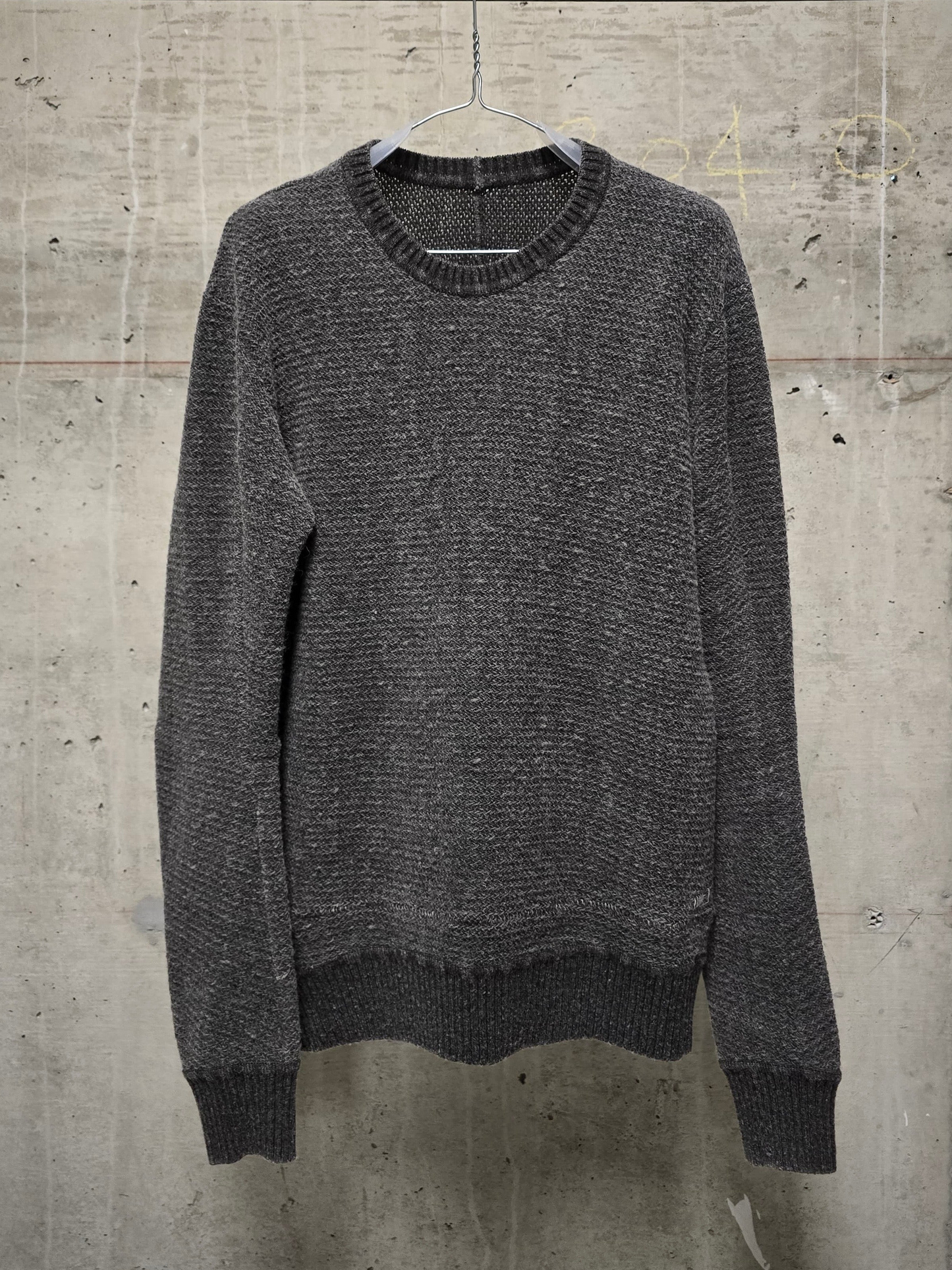 Taichi Murakami AW16-17 Grey Wool Ramie Knit Sweater