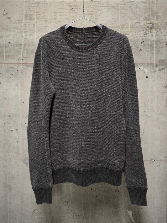 Taichi Murakami AW16-17 Grey Wool Ramie Knit Sweater