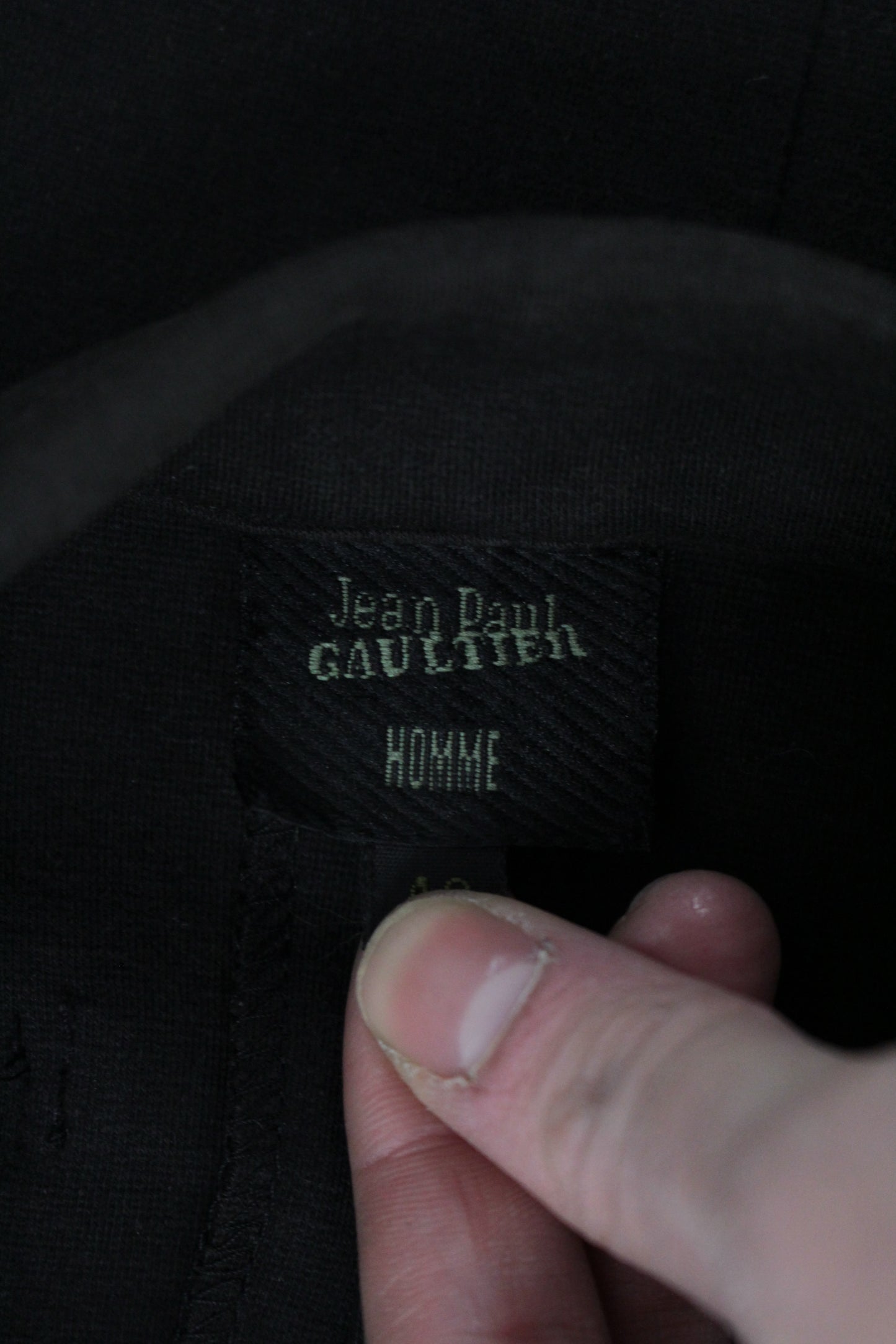 Jean Paul Gaultier Jean-Paul GAULTIER HOMME 90s Charcoal Grey Unlined Work Blazer detail | DRIEW GARMENTS