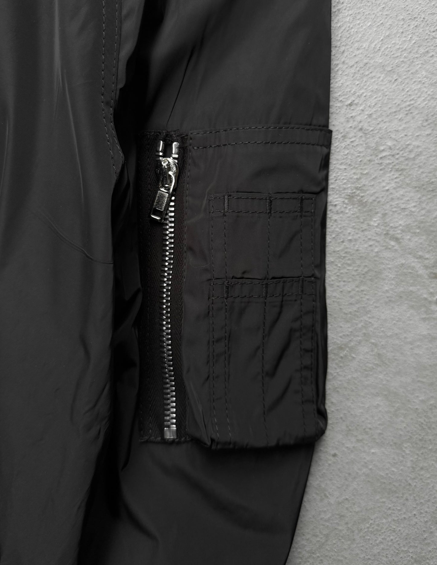 Rick Owens SS17 "WALRUS" Black Nylon MA-1 Flight Bomber Jacket