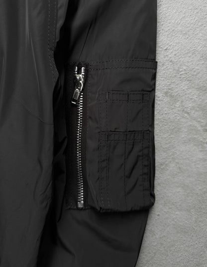 Rick Owens SS17 "WALRUS" Black Nylon MA-1 Flight Bomber Jacket