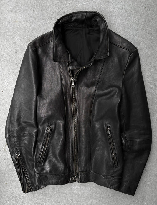 5351 Pour Les Hommes Early 00s Sheepskin Biker Jacket