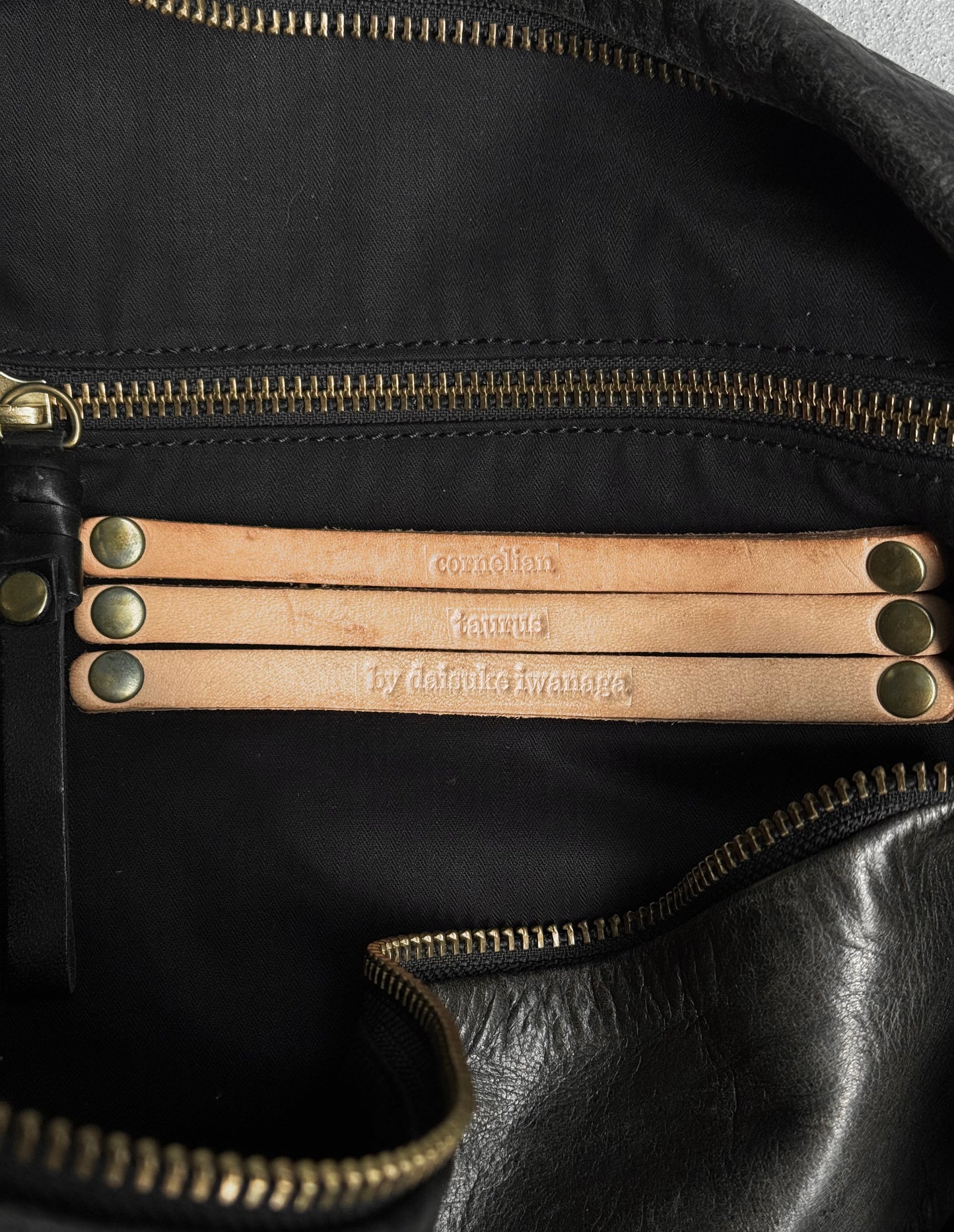 cornelian taurus by daisuke iwanaga ‘Combo Handle’ Horse Leather Boston Bag