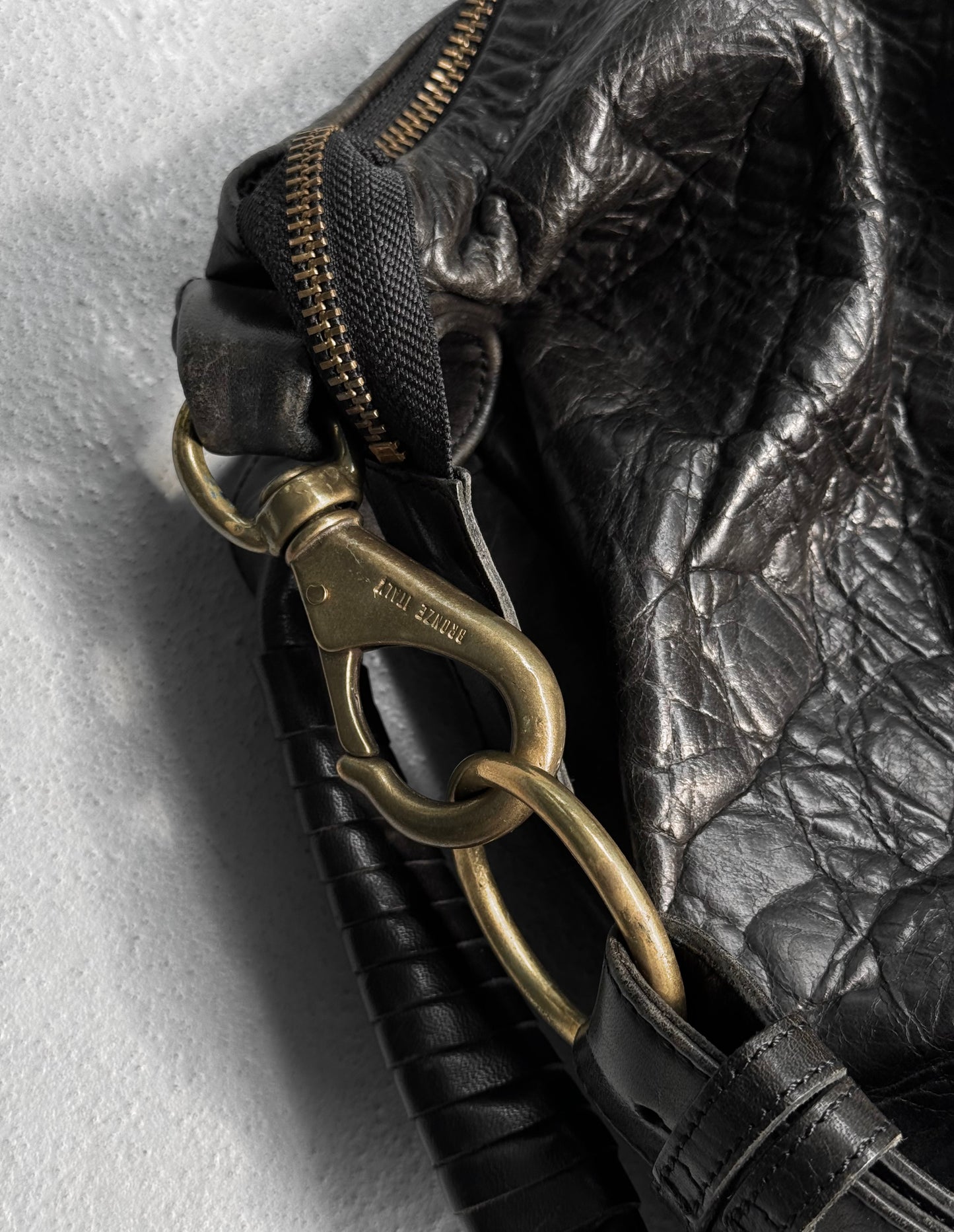 cornelian taurus by daisuke iwanaga ‘Combo Handle’ Horse Leather Boston Bag