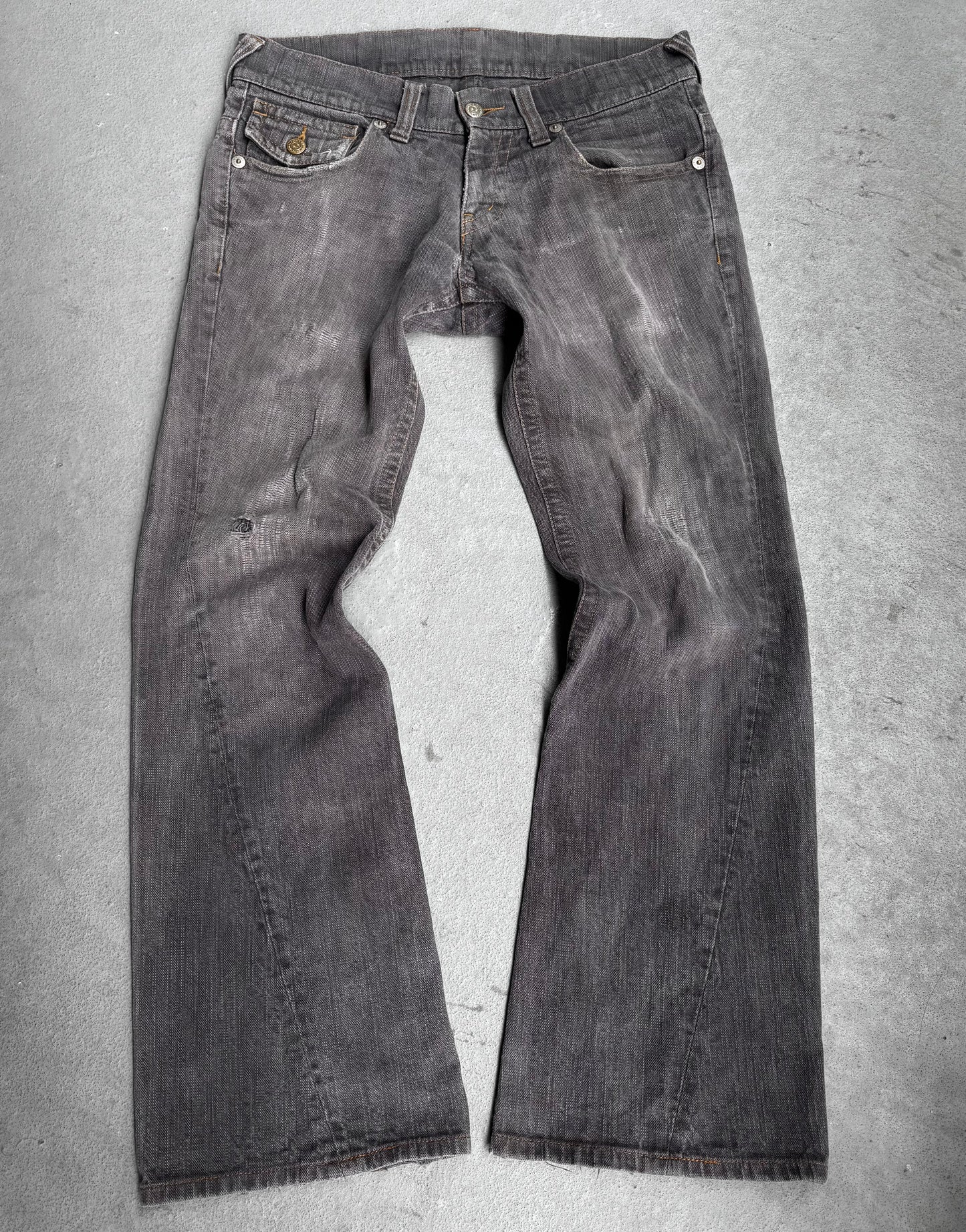 Tornado Mart Early 00s Washed Lilac Bootcut Flare Denim