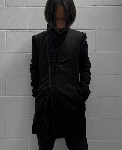 Julius_7 SS14 “ghost;” Dual-zip Padded Fencing Jacket