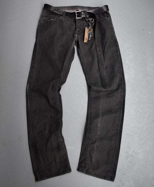 BALENCIAGA AW10 Waxed Bootcut Pants