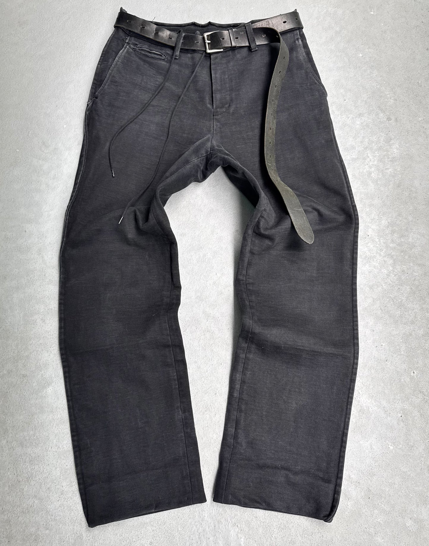 MiharaYasuhiro AW12 Frayed Heavy-duty Cotton Bootcut Pants