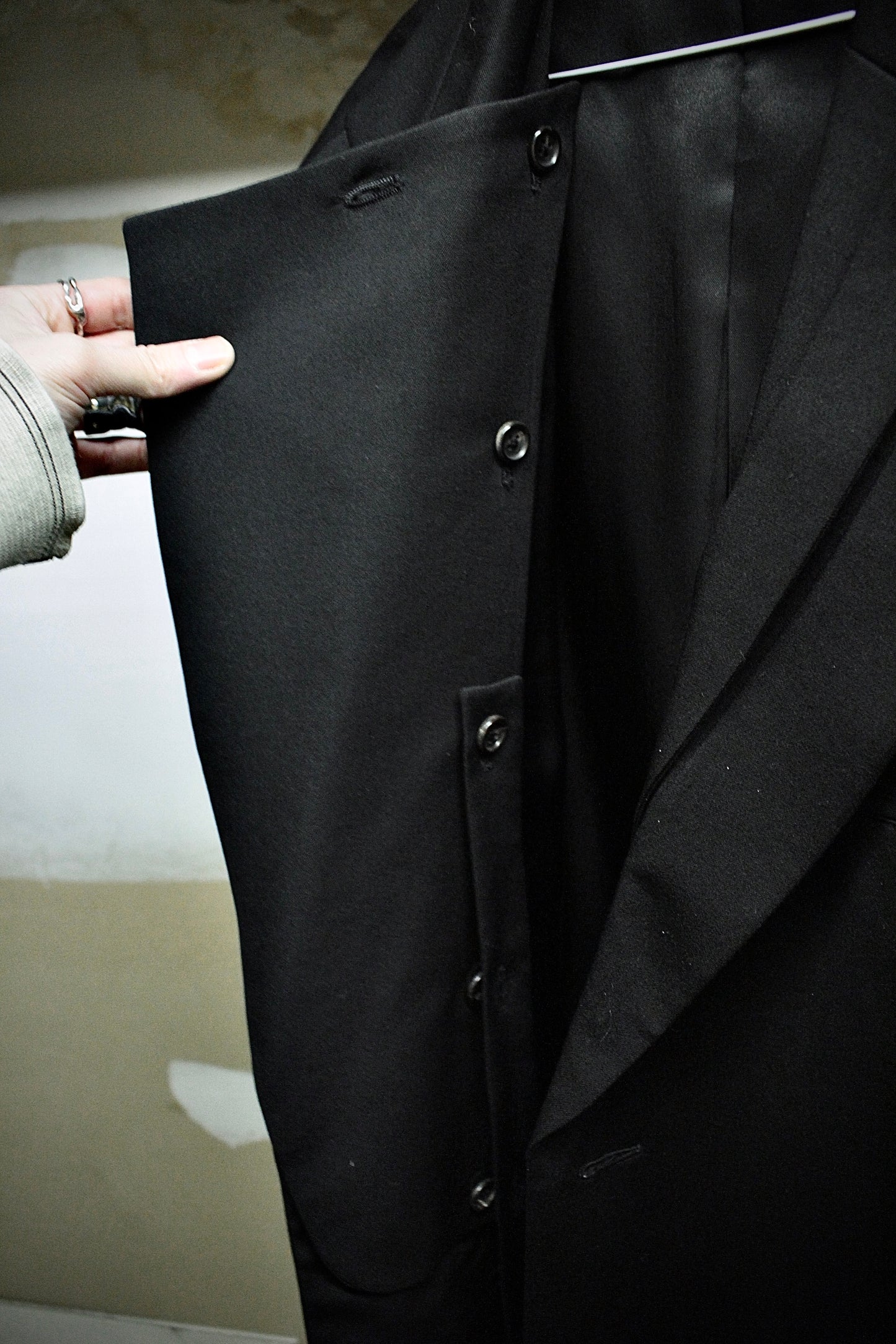 Yohji Yamamoto POUR HOMME AW07 Double Layered Notch Lapel Multi Button Blazer detail | DRIEW GARMENTS