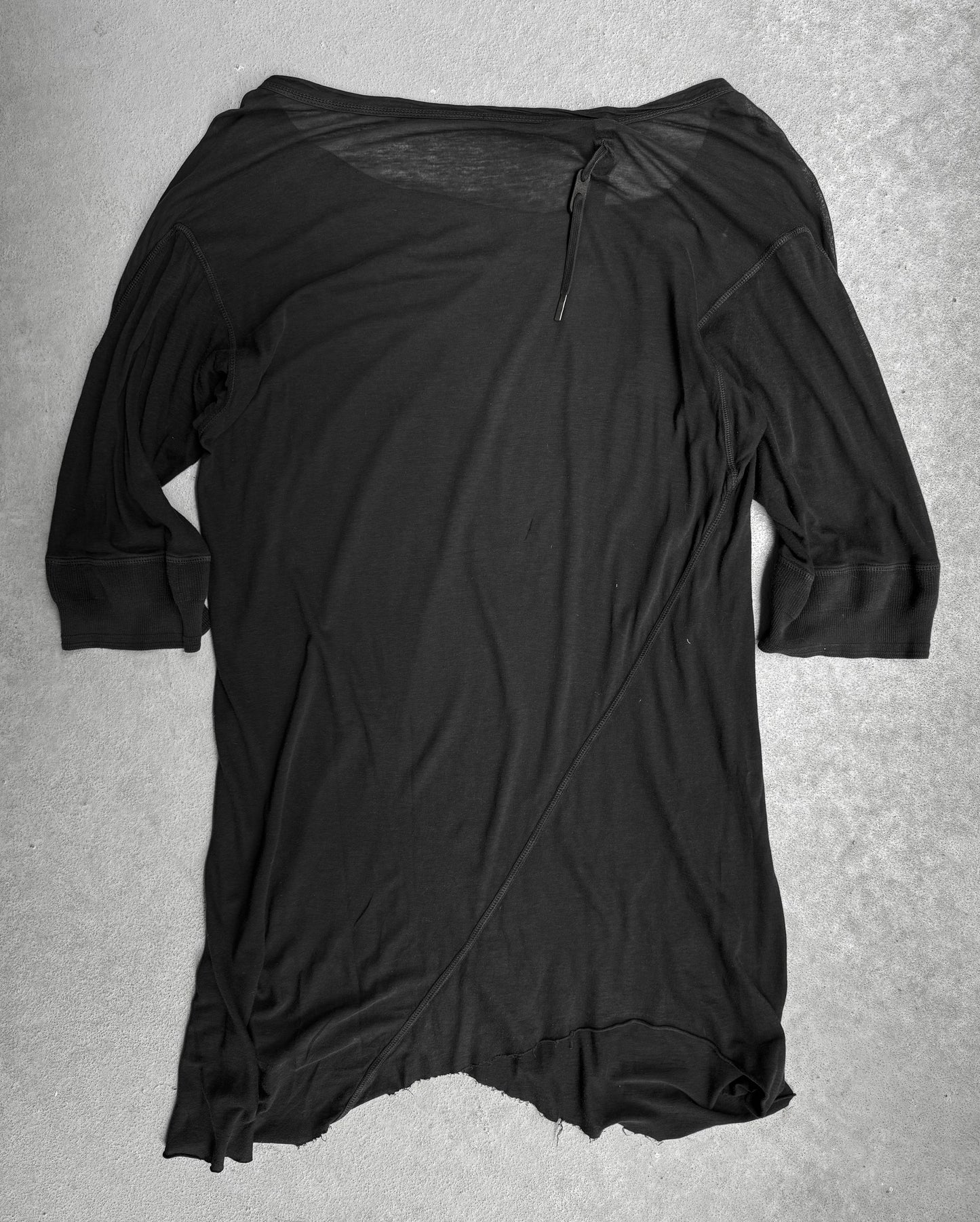 Boris Bidjan Saberi SS15-16 Over-dyed Ribbed Raglan 3/4 Long-sleeves
