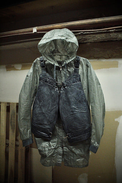 Carol Christian Poell 'VM/2423 ROOMS-PTC/29' Object-dyed Kangaroo Leather Parachute Vest Bag