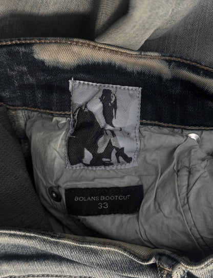 Rick Owens DRKSHDW AW24 "PORTERVILLE" SKY Bolans Bootcut Denim