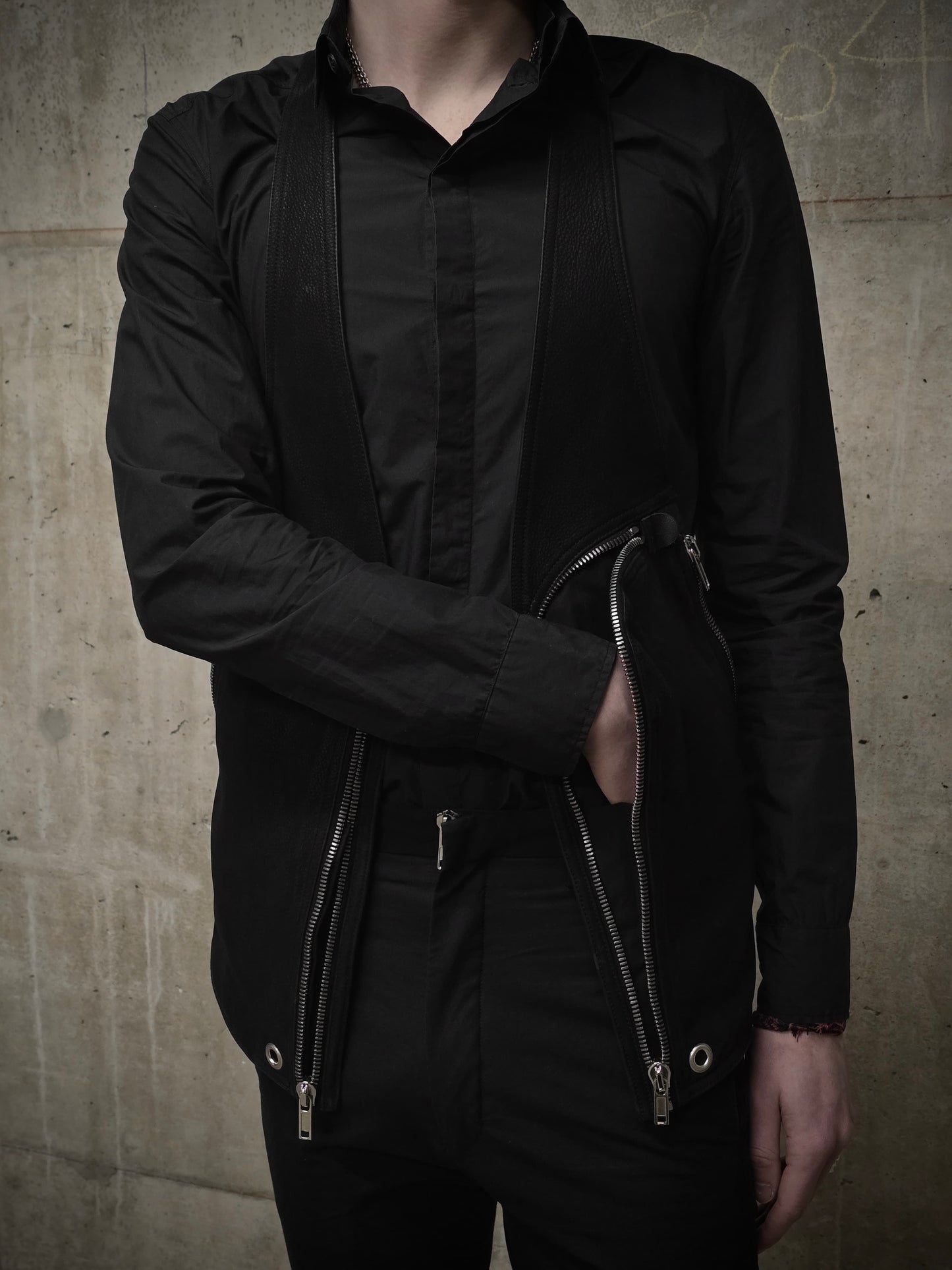 Rick Owens SS24 "LIDO" Cow Leather Bauhaus Vest Bag