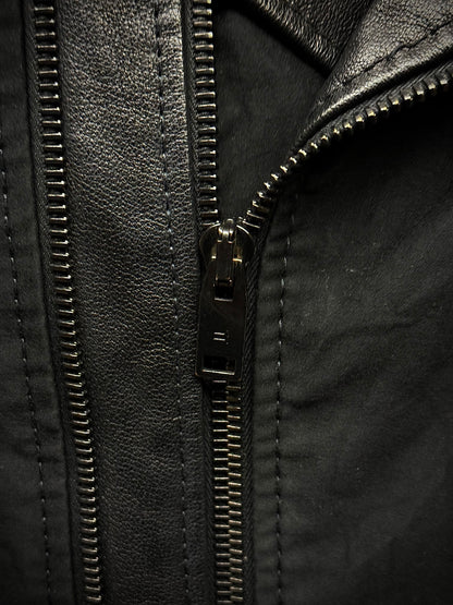 Balenciaga by Nicolas Ghesquière AW2012 Buffalo Leather Hybrid Rider Jacket detail | DRIEW GARMENTS
