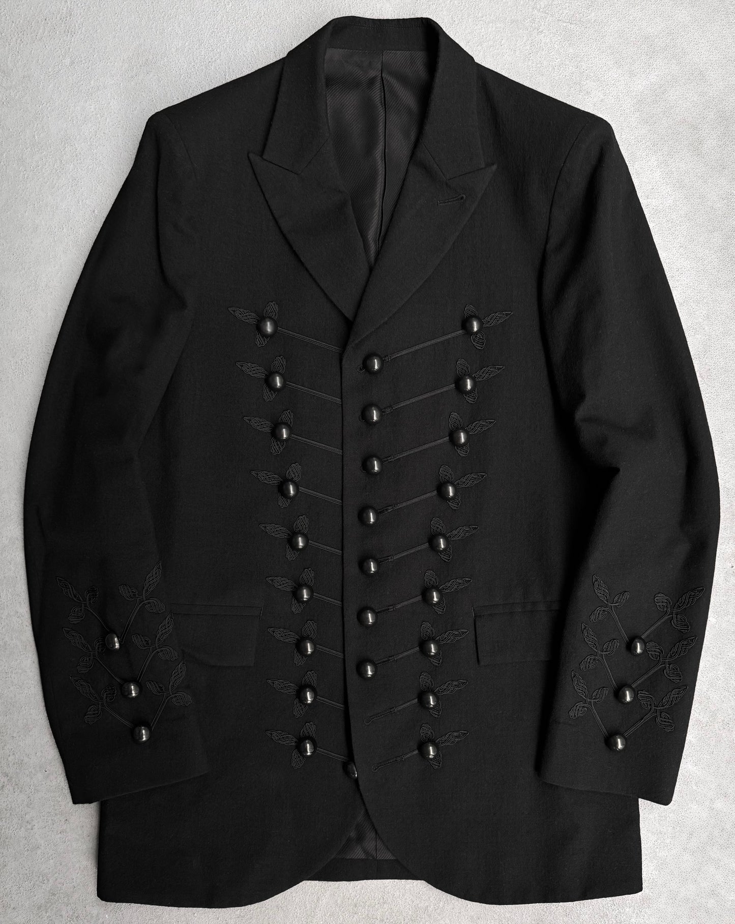 Number (N)ine AW06 “NOIR” Embroidered Wool Napoleon Blazer