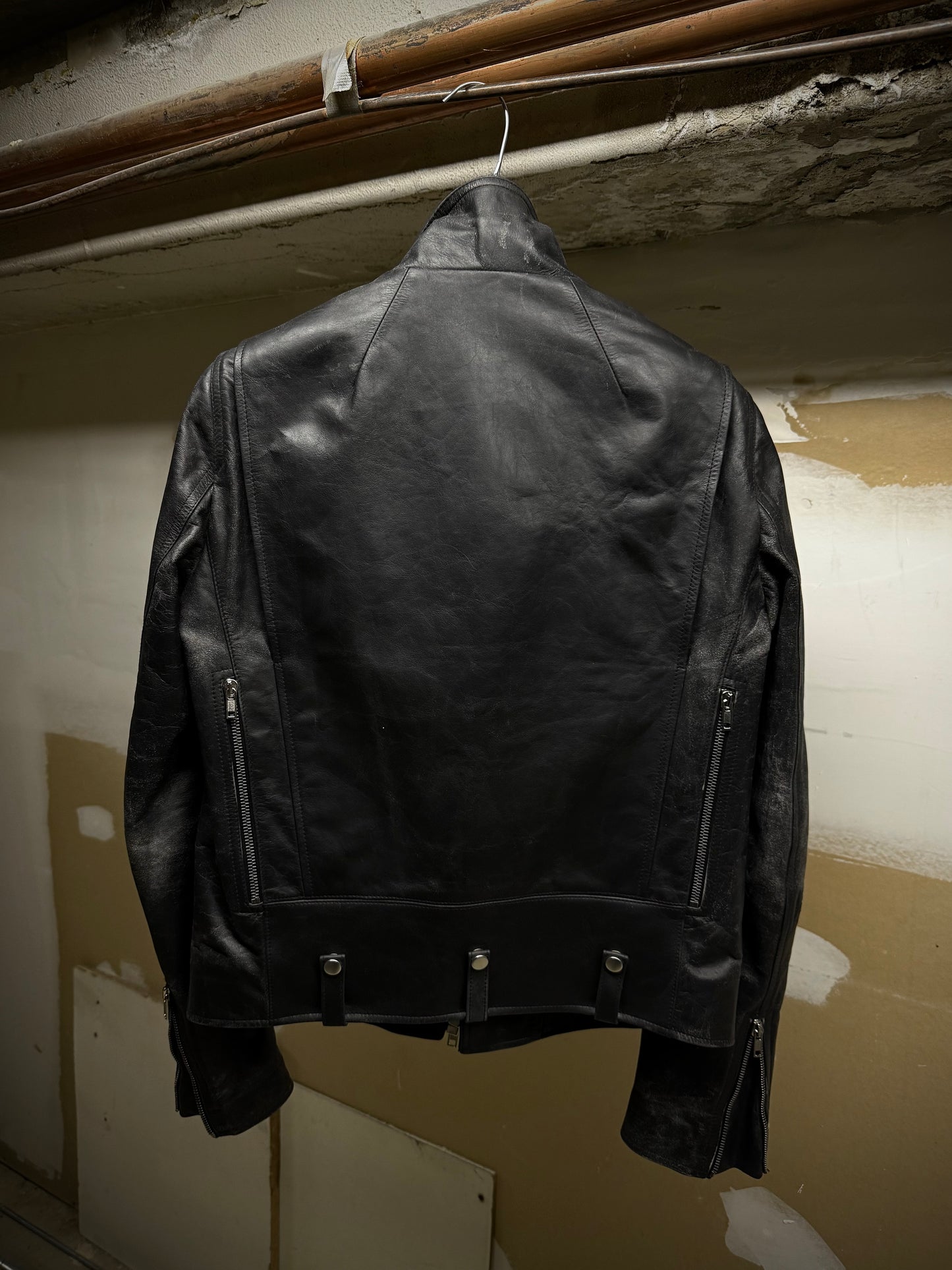 Rick Owens SS25 "HOLLYWOOD" Bauhaus Stooges Calf Leather Jacket
