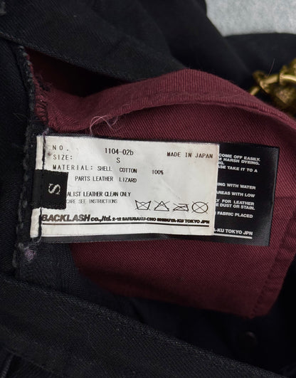 Isamu Katayama “BACKLASH” AW10 Lizard Leather Patch Bootcut Denim