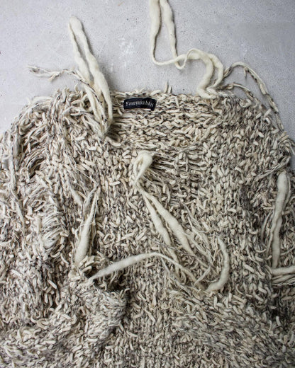 Yasuyuki Ishii Early 00s “Forest” Frayed Chunky Knit Sweater