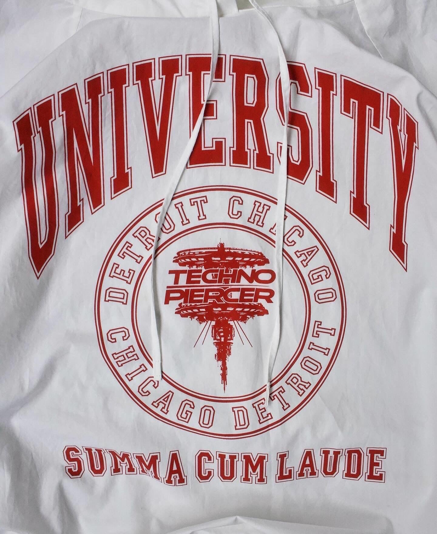 Raf Simons SS22 “Techno Piercer” ‘Summa Cum Laude’ Graphic Hooded Shirt