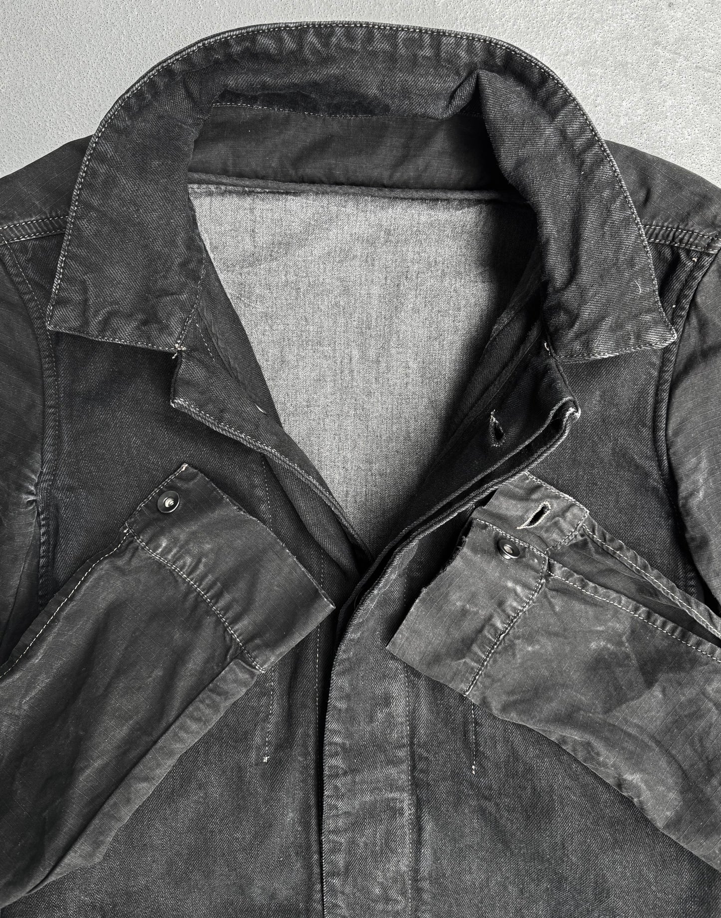 Rick Owens DRKSHDW AW09 “CRUST” Light Waxed Denim Worker Jacket