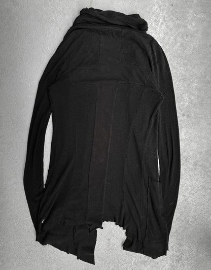 L.G.B Early 00s Back Cross Ribbed Cotton Cardigan