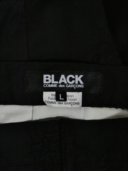 BLACK COMME des GARÇONS SS24 Black Sun Embroidered Wool Pants
