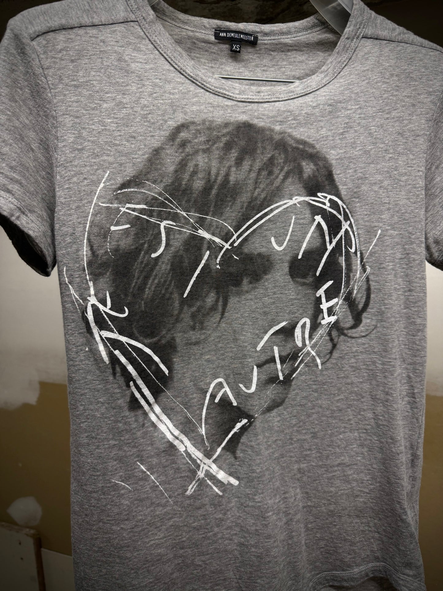 Ann Demeulemeester SS05 Asymmetric Portrait T-shirt