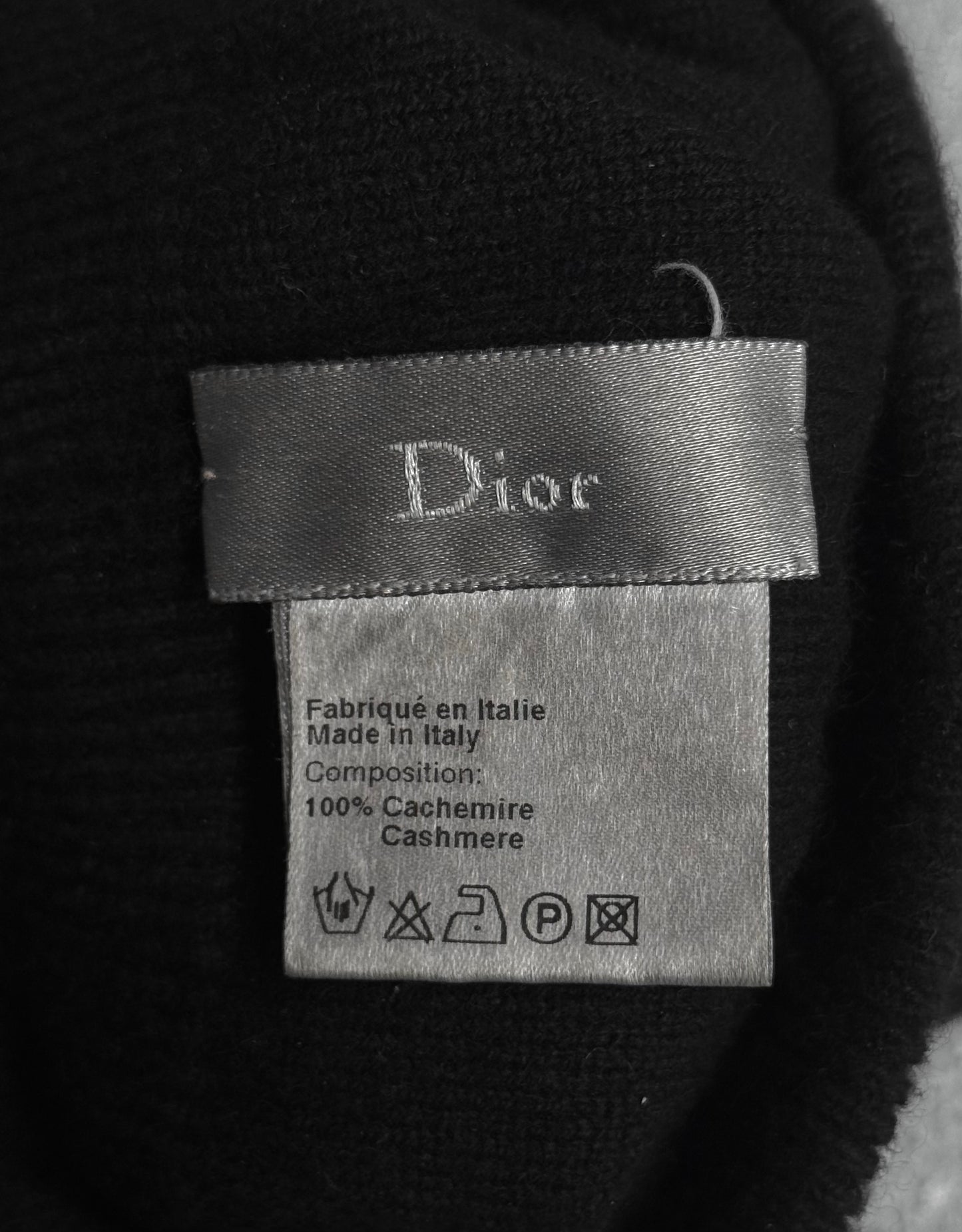 DIOR HOMME by Hedi Slimane AW06 “These Grey Days” Black Cashmere Beanie