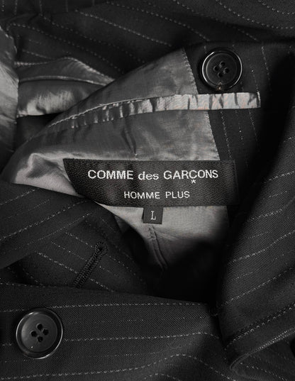 COMME des GARÇONS HOMME PLUS SS12 Iridescent Pinstripes Double-breasted Short Coat