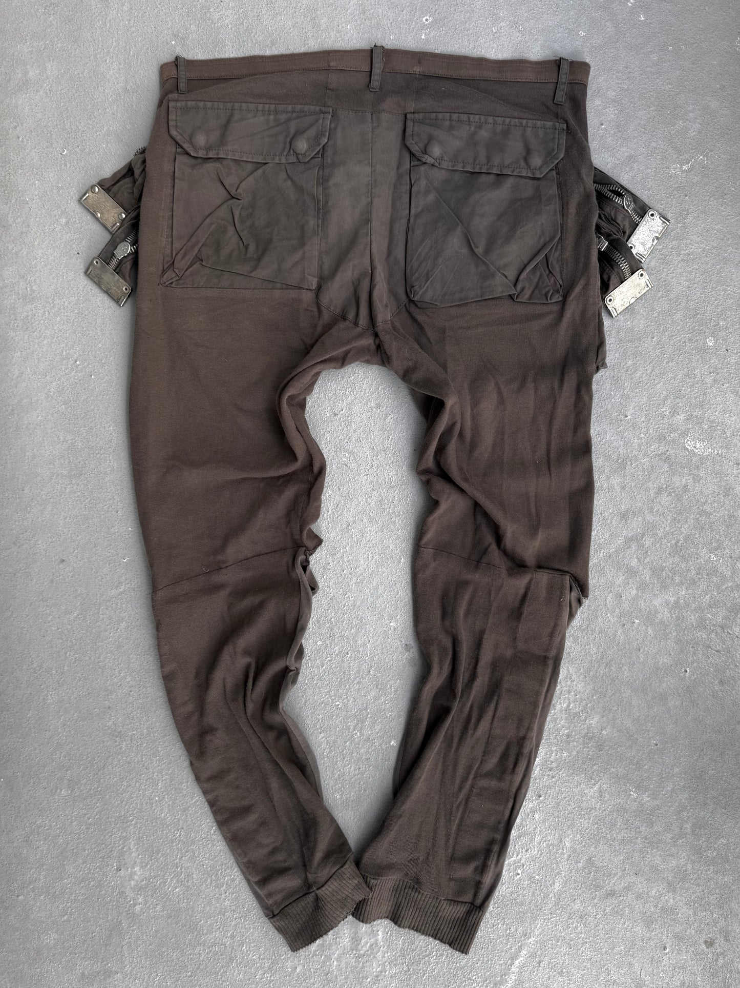 Rick Owens SS04 "CITROEN' Slashed Knee Zipper Cargo Pants