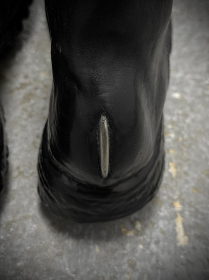 Carol Christian Poell ‘AM/2759SP-IN CORSS-PTC/010B’ Horse Leather Prosthetic Buckle Drip Boots