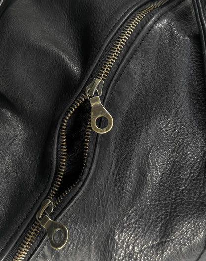 MiharaYasuhiro x Jas M.B SS09 ‘Boston’ Tornado Zip Black Cowhide Leather Duffle Bag