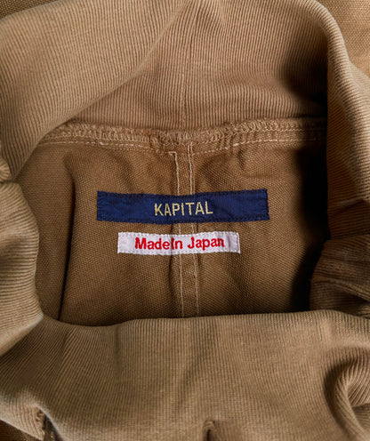 KAPITAL Early 00s Elastic Waist Beige Canvas Bootcut Cargos