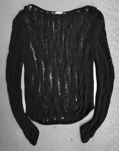 Saint Laurent Paris SS15 Fishnet Knitted Sweater