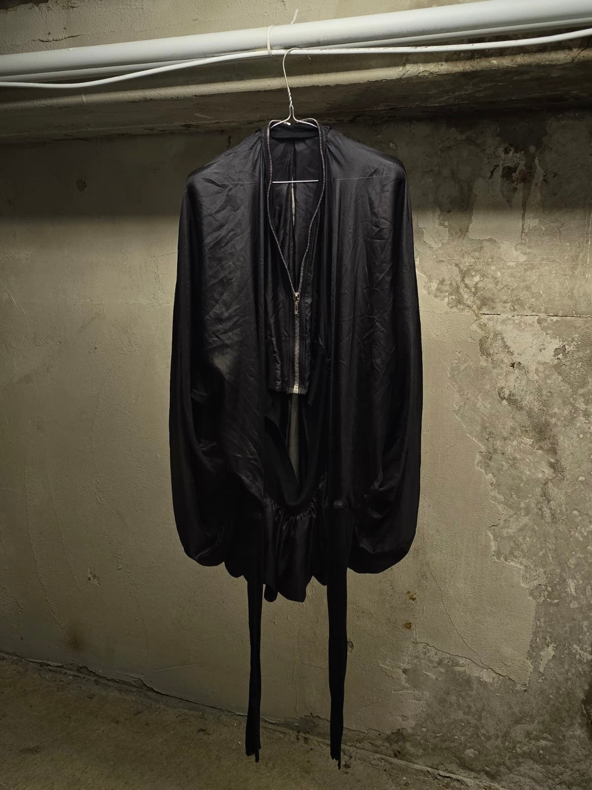 Rick Owens SS24 "LIDO" Silk Bubble Batwing Flight Bomber Jacket