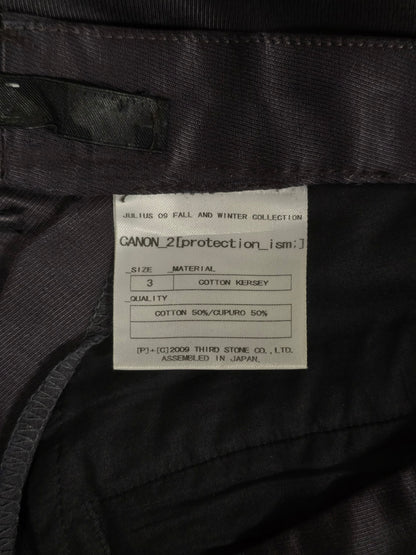 Julius_7 AW09 "CANON_2[protection_ism;]" Cotton Cupro Jersey Pants