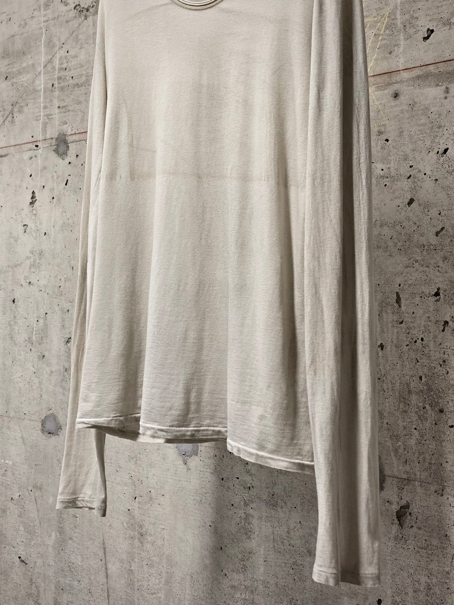 The Viridi-Anne Early 00s Overlock Garment Dyed Cotton Long-sleeves