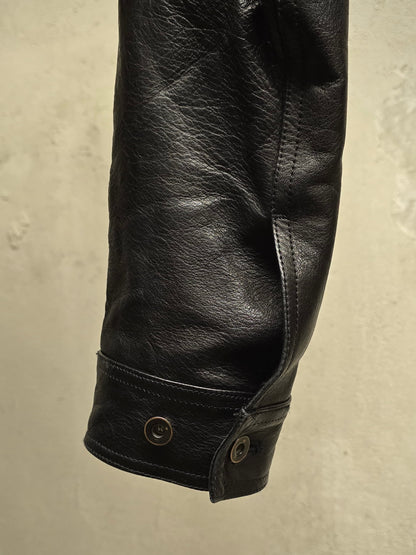 Rick Owens SS18 "DIRT" 'Little Joe' Cropped Calf Leather Jacket