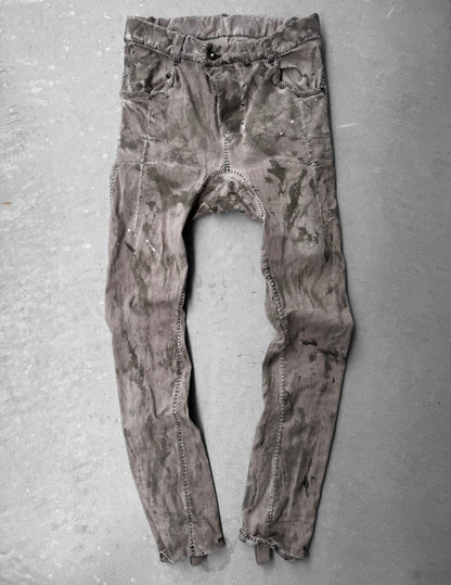 Boris Bidjan Saberi AW24 ‘P13-HS-TF F1939’ Dirty Light Carbon Nickel-pressed Hand Stitch Denim