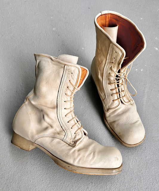 MiharaYasuhiro Early 00s Roasted Cowhide Leather Square-Toe Boots