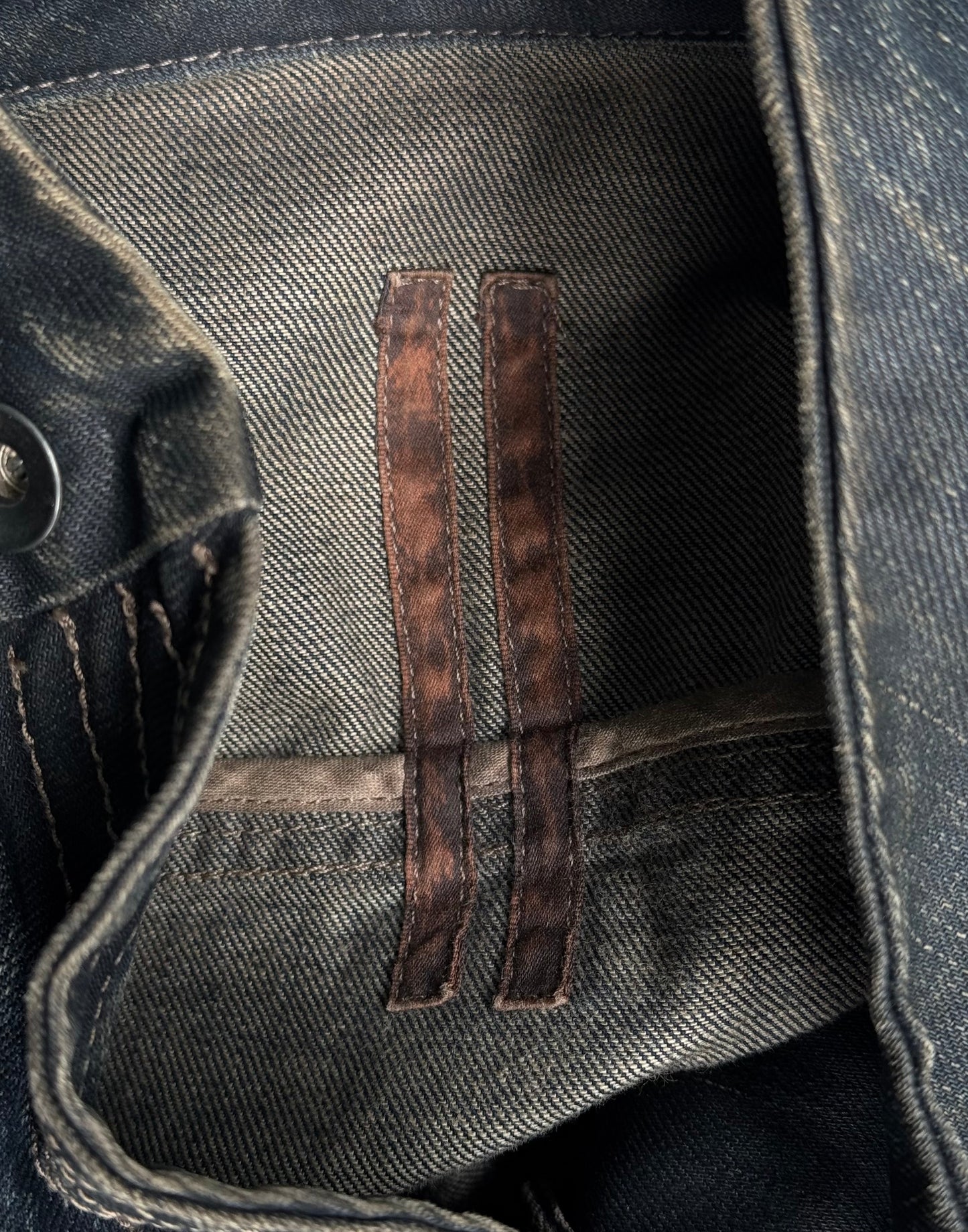 Rick Owens DRKSHDW SS13 "ISLAND" Heavy Waxed Slave Denim Jacket