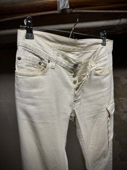 Helmut Lang 1999 Ivory Cotton Cargo Denim