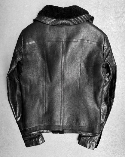 Rick Owens AW12 "MOUNTAIN" Lamb Leather Shearling Geo Jacket
