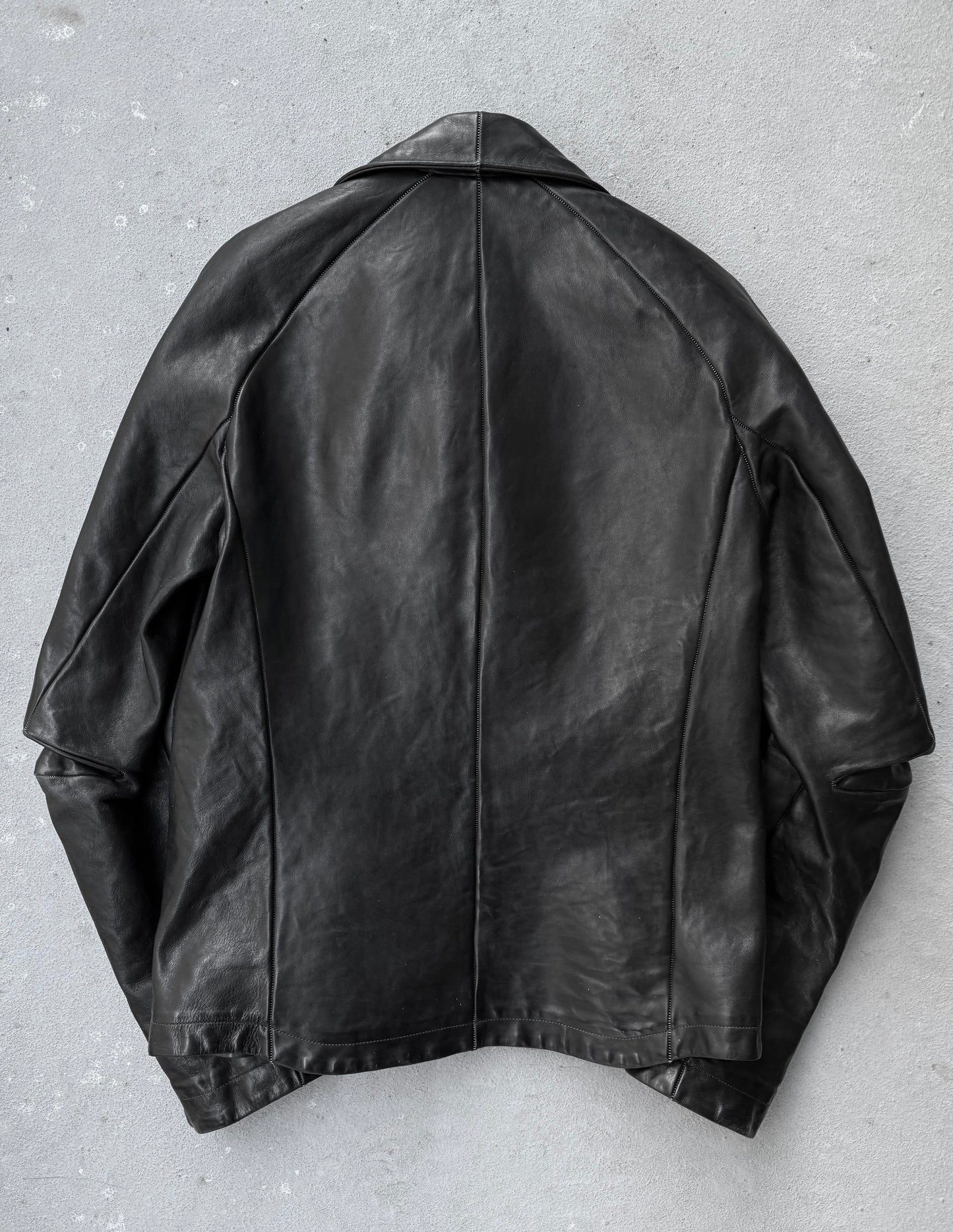 Carol Christian Poell ‘LM/2498 CORS-PTC/010’ Object-dyed Lined Scarstitch Horse Leather Jacket