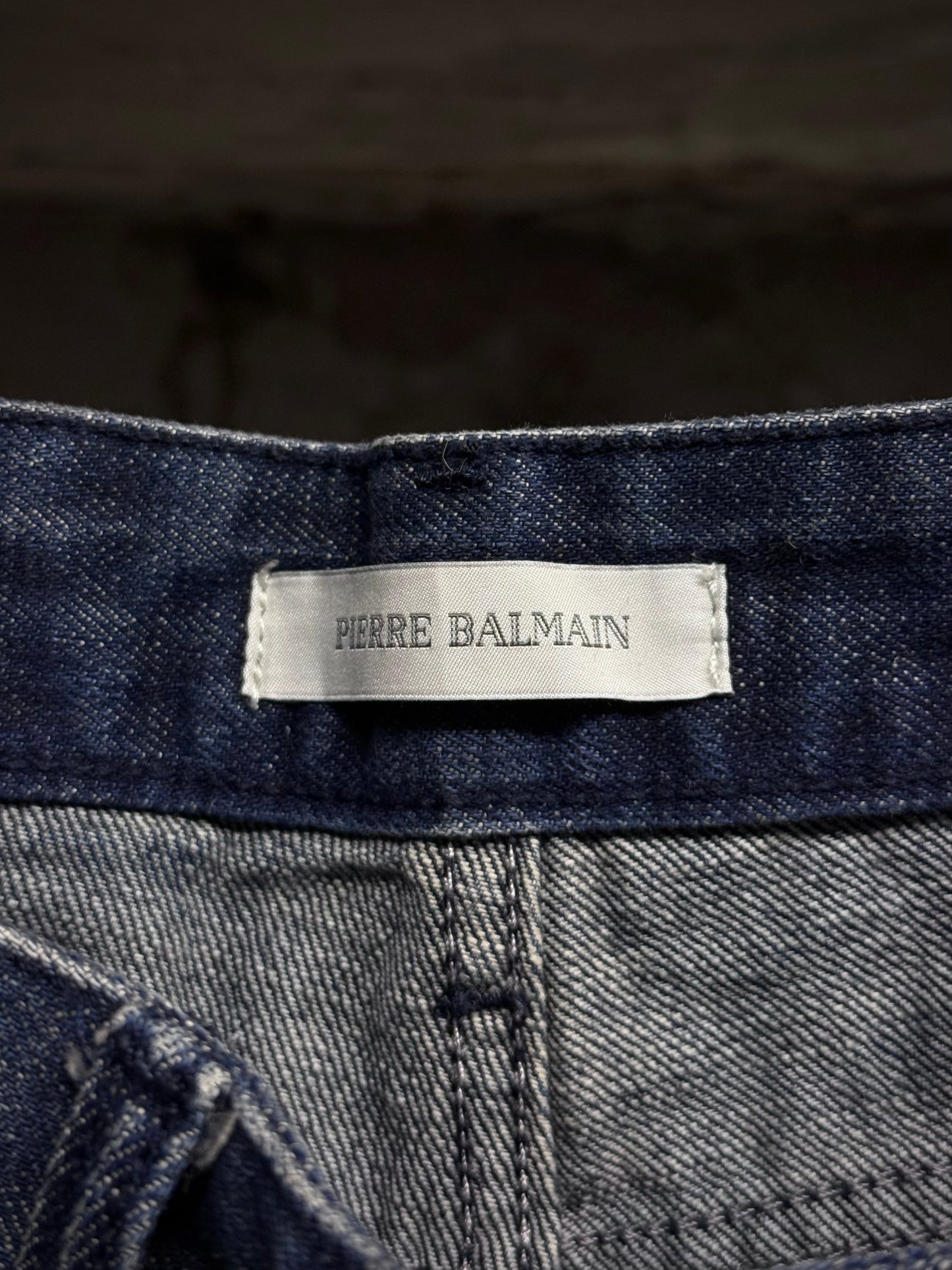 PIERRE BALMAIN SS12 Distressed Blue Skinny Denim