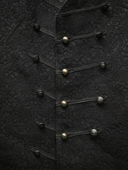 IfSixWasNine Early 00s 'NO. SLIPVEST SPIDER 0826F' Asymmetric Wool Jacquard Vest